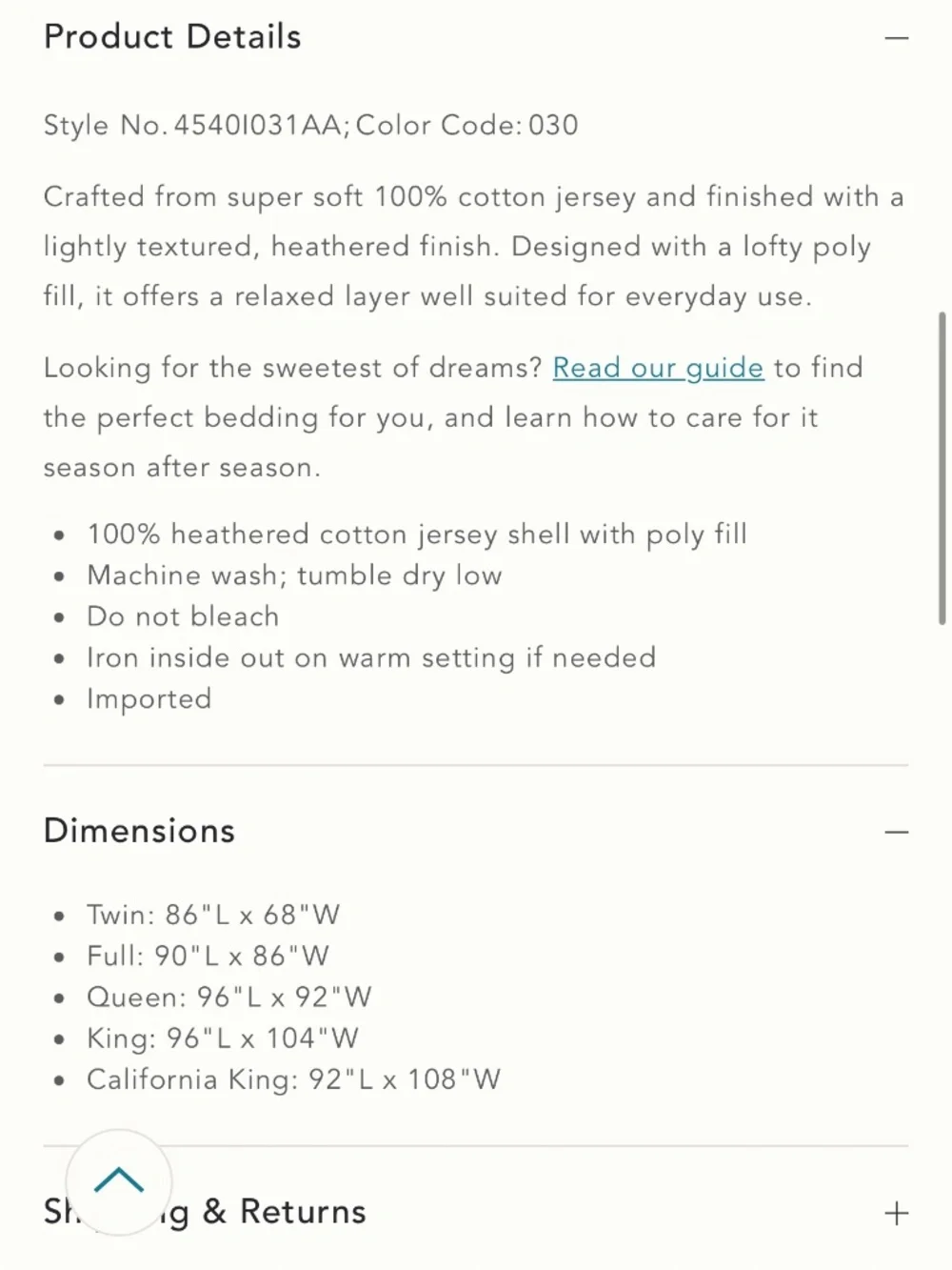 Anthropologie Brooke 100% Cotton Jersey Quilt and Shams